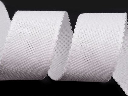 Kanavový pás šírka 50mm zúbkovka (Balenie 1 m, Variant 1 biela prírodná)