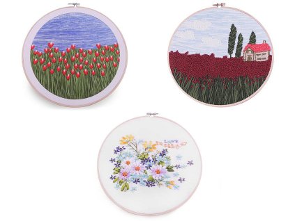 Sada na vyšívání s předtištěným motivem (Balení 1 sada, Varianta 1 viz foto)
