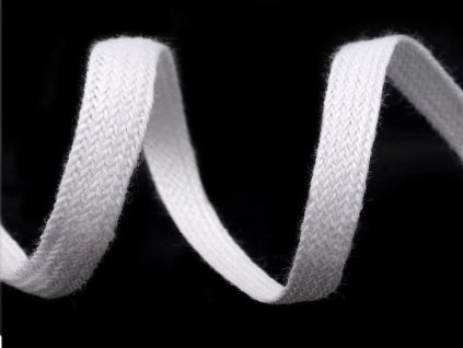 Pertle - kojenecká šnúrka šírka 5 mm (Balenie 10 m, Variant biela)