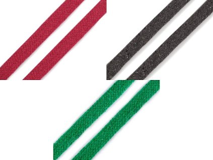 Šňůra plochá / dutinka šíře 10 mm (Balení 10 m, Varianta 1 bílá)