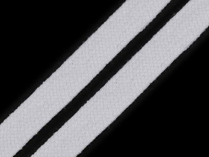 Oděvní šňůra plochá / dutinka šíře 11-15 mm (Balení 10 m, Varianta 3 šedá tmavá)