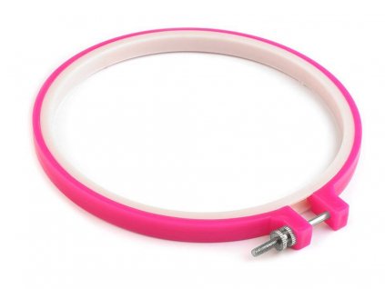 Vyšívací kruh plastový Ø15,5 cm, 19 cm (Balenie 1 ks, Variant 3 (19,5 cm) ružová neon)