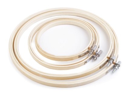 Vyšívací kruh bambusový sada (Balení 1 sada, Varianta 1 bambus světlý)