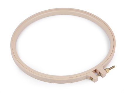 Vyšívací kruh plastový Ø18,5 cm (Balení 10 ks, Varianta béžová světlá)