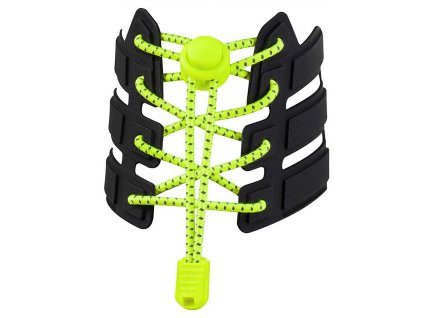 Reflexné elastické samozaväzovacie šnúrky dĺžka 120 cm (Balenie 1 pár, Variant 1 (01) biela reflexná)