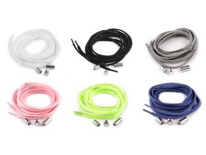 Elastické samozaväzovacie šnúrky dĺžka 100 cm (Balenie 1 pár, Variant 1 biela)