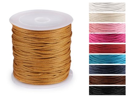 Šňůra bavlněná Ø0,8 mm voskovaná (Balení 1 ks, Varianta 1 bílá mléčná)