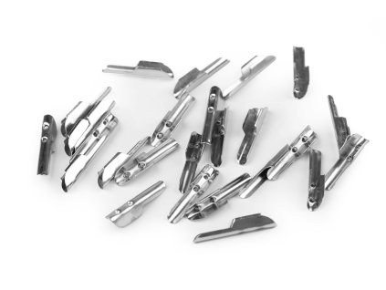 Kovová koncovka na výrobu uch na papírové tašky 4x19 mm (Balení 50 ks, Varianta nikl)
