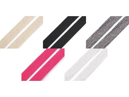 Bavlněná šňůra plochá / dutinka šíře 15 mm (Balení 10 m, Varianta 1 režná světlá)