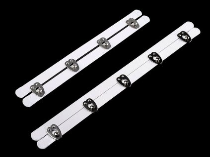 Korzetové zapínanie šírka 12 mm viac dĺžok (Balenie 1 pár, Variant 1 (25 cm) biela)
