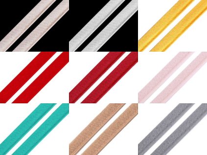 Bavlněná paspulka / kédr šíře 12 mm (Balení 50 m, Varianta 999143 černá)