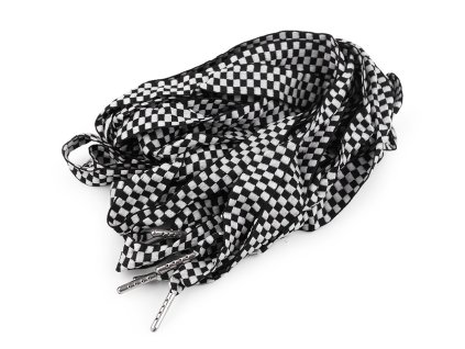 Odevná šnúra s koncovkami do kapucní, dĺžka 135 cm (Balenie 2 ks, Variant čierna biela)