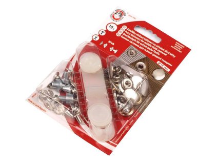 Knoflíky stiskací Wuk Ø15 mm na středně silné látky, nikl (Balení 1 karta, Varianta nikl)