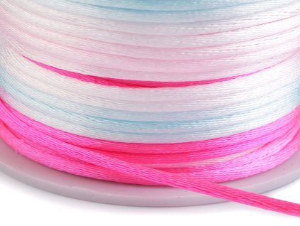 Saténová šňůra Ø2 mm duhová (Balení 1 ks, Varianta 4 multikolor)