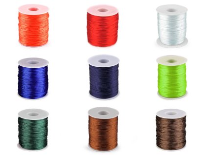 Saténová šňůra Ø1 mm (Balení 1 ks, Varianta 170 černá)