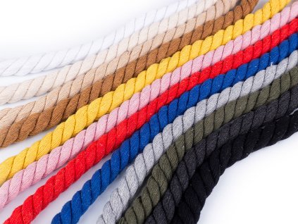 Bavlněná šňůra kroucená Ø12 mm macrame (Balení 10 m, Varianta 1 režná světlá)