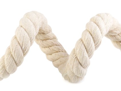 Bavlněná šňůra kroucená Ø20 mm macrame (Balení 1 m, Varianta 1 režná světlá)