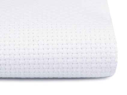 Vyšívací tkanina Kanava šíře 140 cm 40 oček (Balení 1 m, Varianta bílá)