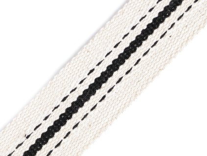 Bavlnený obojstranný popruh šírka 38 mm (Balení 1 m, Varianta 1 režná svetlá)