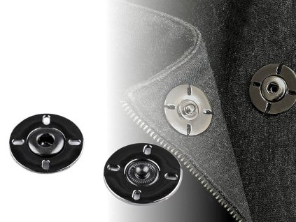 Designové patentky / druky Ø21 mm (Balení 2 pár, Varianta nikl černý)