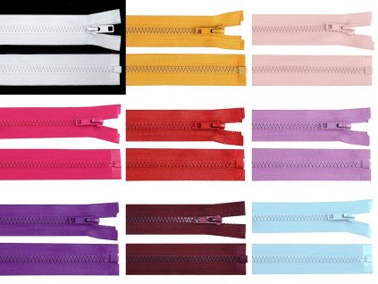 Kostěný zip No 5 délka 65 cm bundový (Balení 1 ks, Varianta 330 modrá tmavá)