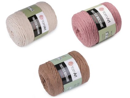Pletací příze Twisted Macrame 500 g rozčesávací (Balení 1 ks, Varianta 4 (767) růžová světlá)