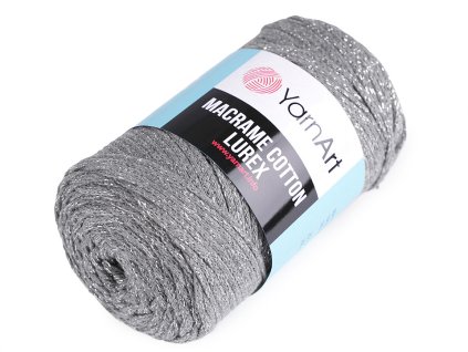 Pletací příze Macrame Cotton lurex 250 g (Balení 1 ks, Varianta 7 (743) starorůžová)