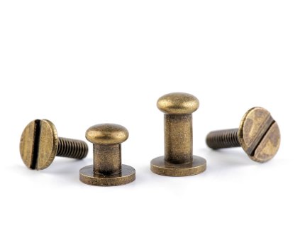 Sedlářský nýt šroubovací Ø6 mm (Balení 10 pár, Varianta 1 (9 mm) nikl)