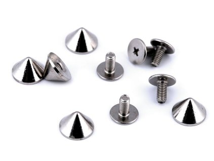 Ozdobný skrutkový hrot / nit / nožičky na kabelky Ø9,5 mm (Balenie 5 pár, Variant 1 nikel)