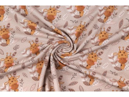 teplakovina zirafi hlavy hnede