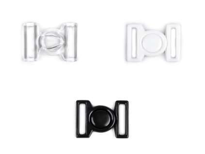 Plavkové zapínanie šírka 16 mm plastové (Balenie 5 pár, Variant 1 Transparent)