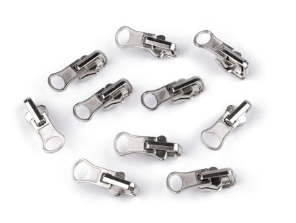 Jezdec ke kostěným zipům No 5 oboustranný překlápěcí (Balení 10 ks, Varianta 1 nikl)