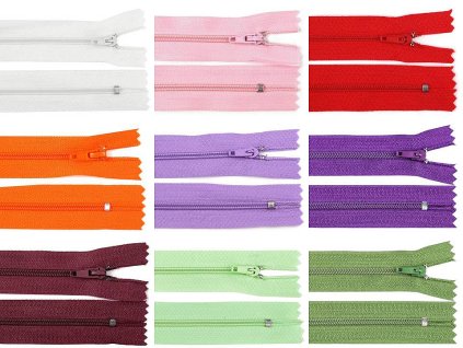 Špirálový zips šírka 3 mm dĺžka 18 cm pinlock (Balenie 1 ks, Variant 148 červená)