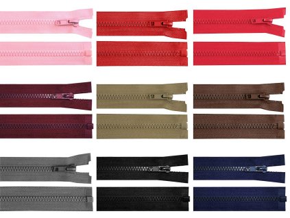 Kostěný zip No 5 délka 85 cm bundový (Balení 1 ks, Varianta 179 vínová)