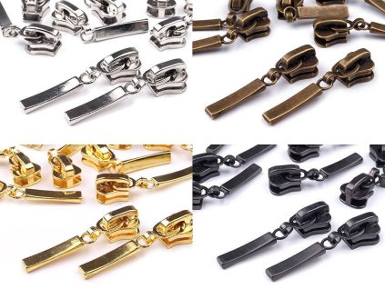 Jezdec ke kostěným zipům No 5 ozdobný (Balení 10 ks, Varianta 4 zlatá)