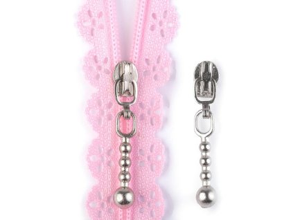 Jazdec k špirálovým zipsom No 3 (Variant 1 nikl, Balenie 10 ks)