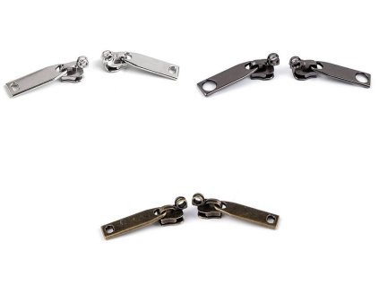 Jazdec k špirálovým zipsom No 7 na tašky (Variant 1 nikl, Balenie 10 ks)