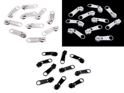 Jezdec ke spirálovým zipům No 5 BX (Balení 10 ks, Varianta 501 bílá)