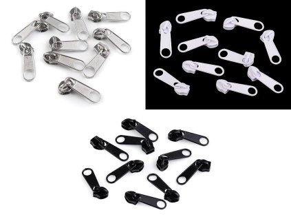 Jezdec ke spirálovým zipům No 5 (Balení 10 ks, Varianta nikl)