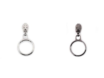 Jezdec ke spirálovým zipům No 3 s kroužkem (Balení 5 ks, Varianta 1 nikl)