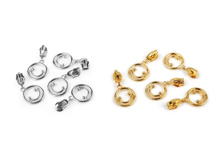 Jezdec ke spirálovým zipům No 5 smajlík (Balení 5 ks, Varianta 1 nikl)