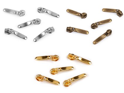 Jezdec ke spirálovým zipům No 5 ozdobný (Balení 10 ks, Varianta 2 staromosaz)