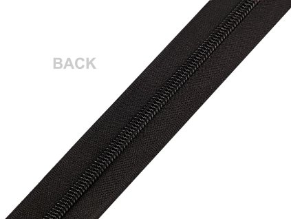 Zips špirálový vodoodolný 7 mm metráž, matný (Variant Černá, Balenie 1 m)