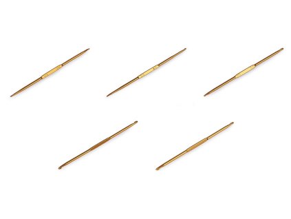 Oboustranný háček na háčkování vel. 1;2;3;4;5;6;7;8 (Balení 1 ks, Varianta 1-2 měděná světlá)