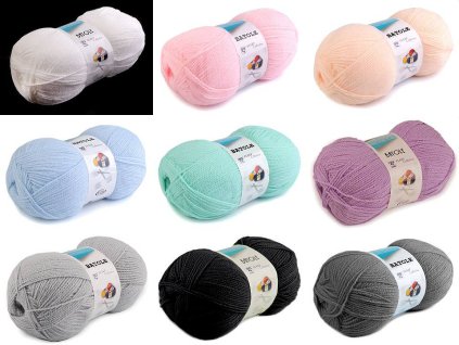 Pletacia priadza Batole 100 g (Balenie 1 ks, Variant 1 (57076/3) biela)