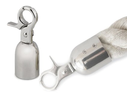 Koncovka s karabinou na ucha tašek / šňůry (Balení 1 ks, Varianta 1 (15 mm) nikl)