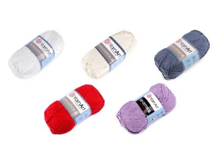 Pletací příze Eco - cotton XL 200 g (Balení 1 ks, Varianta 1 (760) bílá)