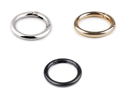 Karabína okrúhla na kabelky / krúžok na kľúče Ø34 mm (Balenie 1 ks, Variant 1 nikel)
