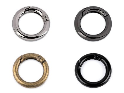 Karabínka okrúhla na kabelky / krúžok na kľúče Ø18 mm (Balenie 1 ks, Variant 1 nikel)