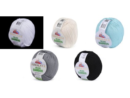 Pletací příze Deluxe Bamboo 100 g (Balení 1 ks, Varianta 1 (01) bílá)